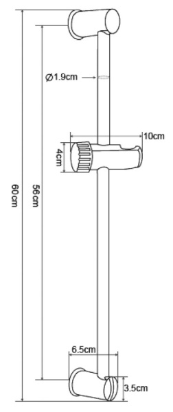 Душевая штанга Voda VSR600 хром
