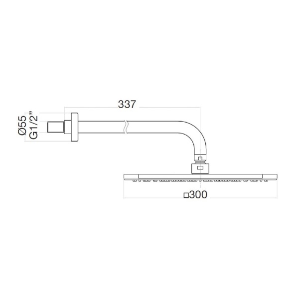 Верхний душ Webert AC0842740 белый глянцевый