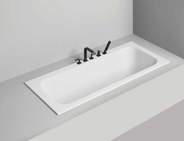Ванна из литьевого камня Salini Orlanda Axis 180x80 103212G белая глянцевая встраиваемая