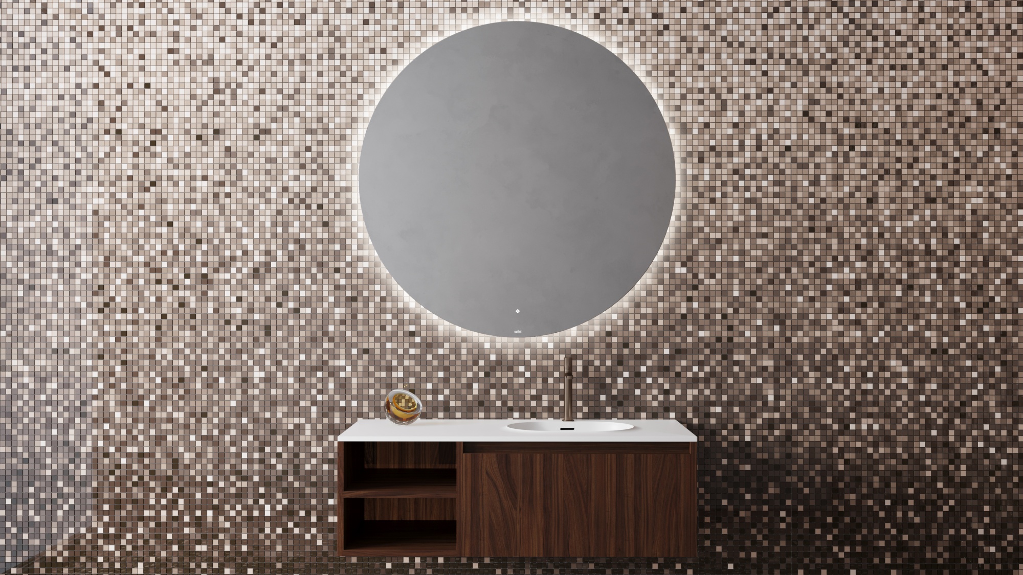 Зеркало Salini Ombra 100x100 27M2.1000 с LED подсветкой