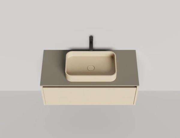 Тумба с раковиной Salini Domino 100 см 27D110ON окрашивание по RAL эмаль Onda Plus