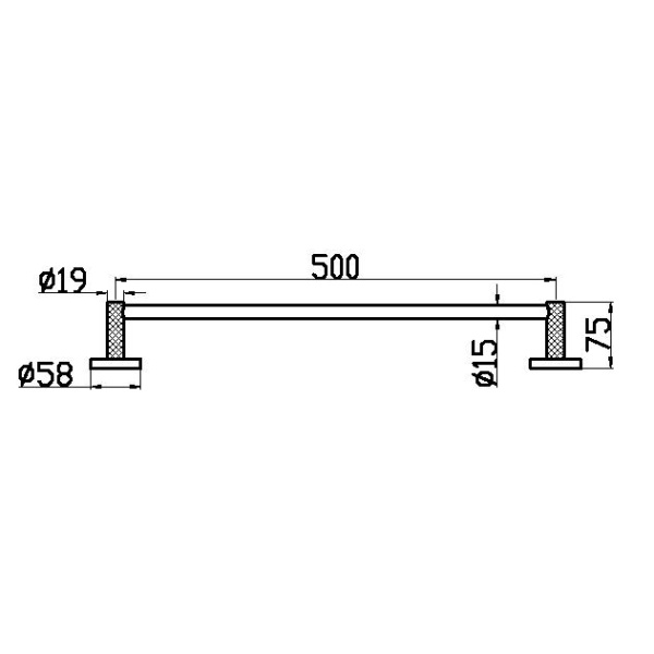 Полотенцедержатель Boheme Uno 10972-SGM глянцевый графит