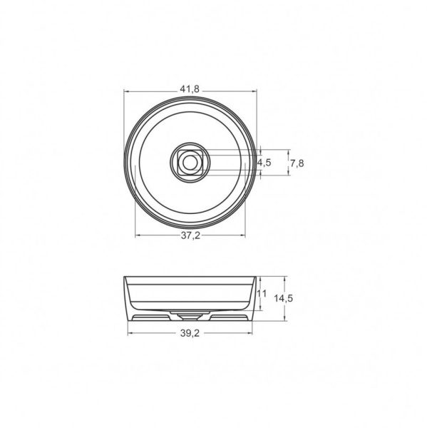 Накладная раковина Riho Rоund 40 см W024001105 белая