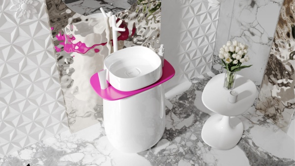 Раковина напольная Salini Oriente Totem 1303101MF 50 см цветной - любой RAL матовая