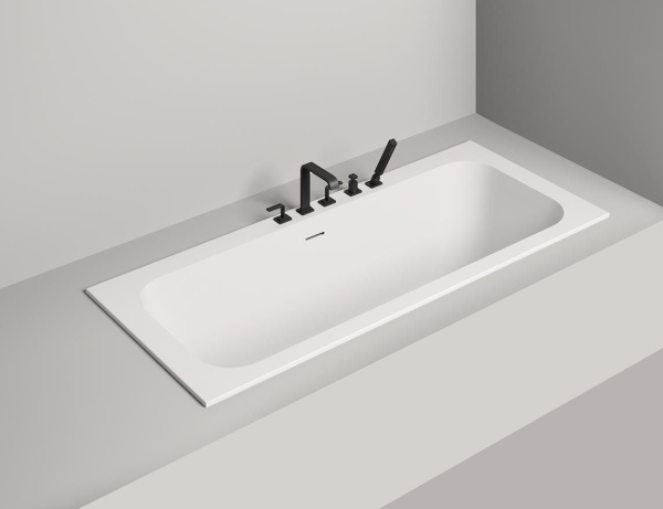 Ванна из литьевого камня Salini Orlanda Axis Kit 190x80 103311G белая глянцевая встраиваемая