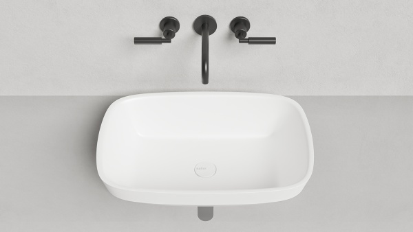 Раковина полувстраиваемая Salini Marea 02 1802102GF 40 см окрашивание по RAL Classic глянцевая