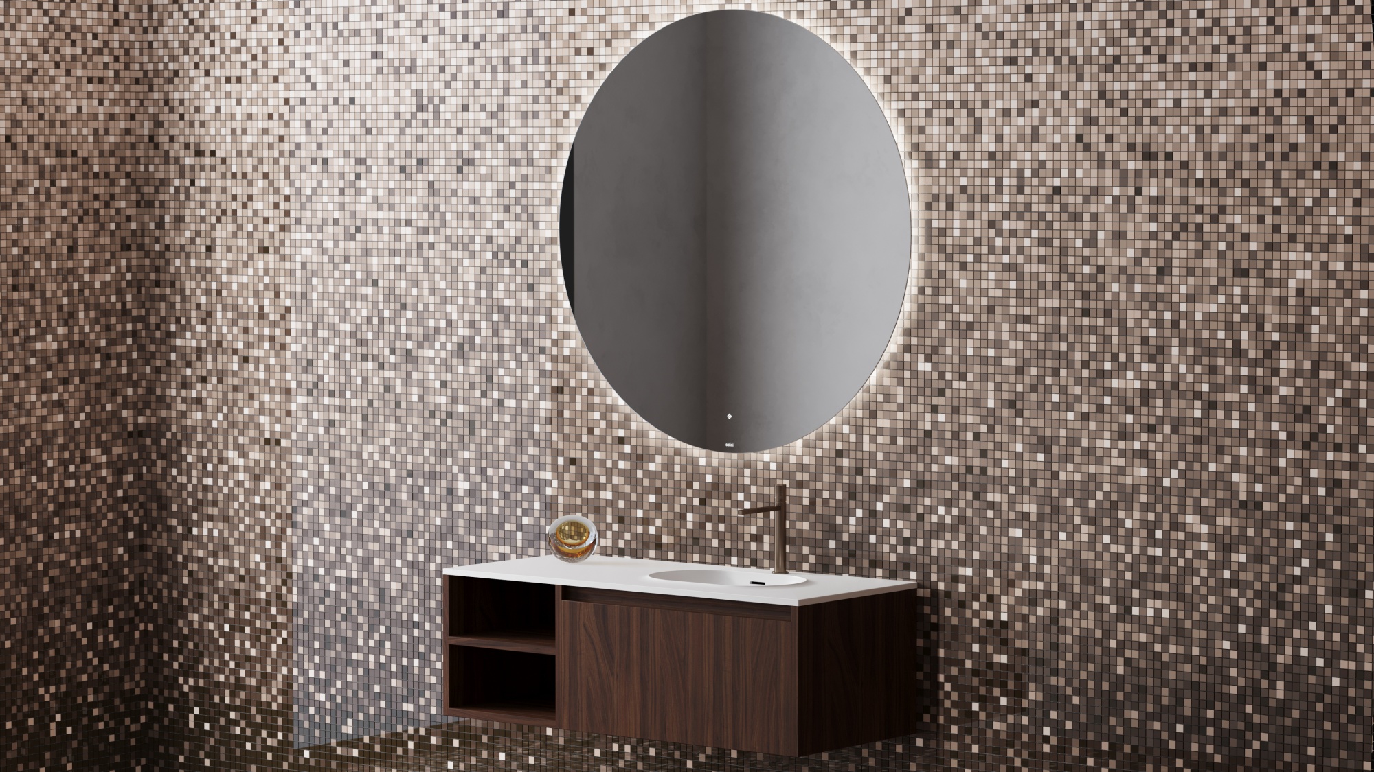 Зеркало Salini Ombra 100x100 27M2.1000 с LED подсветкой