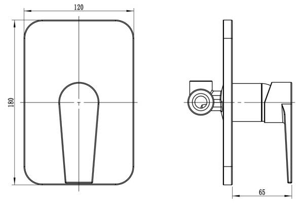 Встраиваемый смеситель для душа Esko Budapest BT83 хром