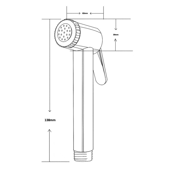 Гигиеническая лейка Voda VSP002 черная матовая