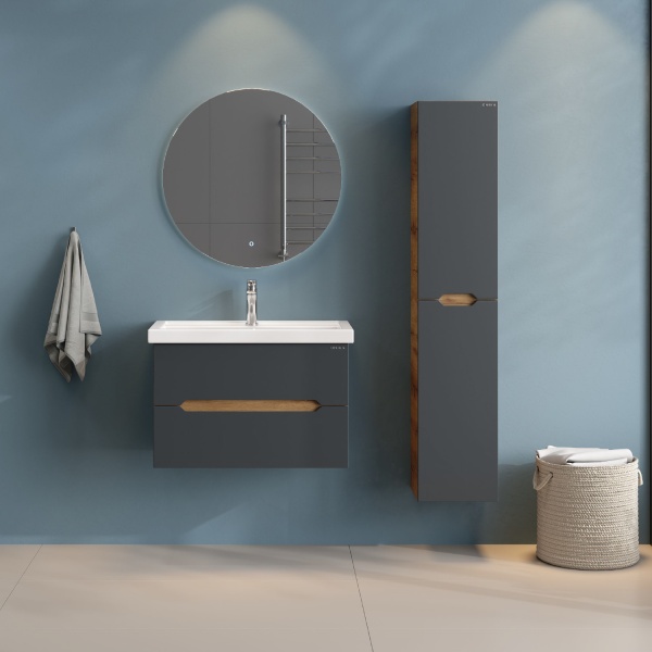 Пенал Onika Айленд 403087 30 см дуб крафт золотой и графит