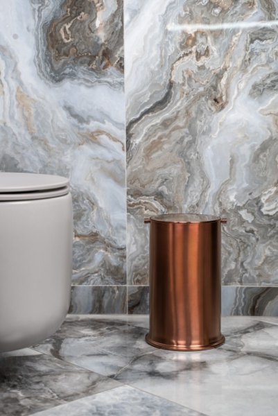 Ведро для мусора Boheme 10916-CB copper brushed с вращающейся крышкой