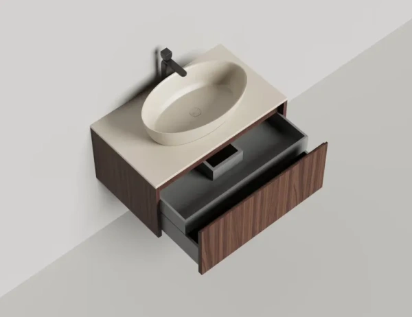 Тумба под раковину Salini Domino 80 см 27D208 окрашивание по RAL шпон