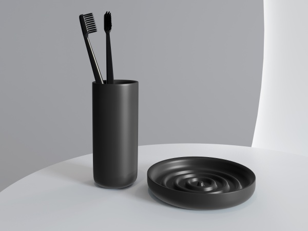 Стакан для зубных щеток Salini Gocce 1901201 белый матовый