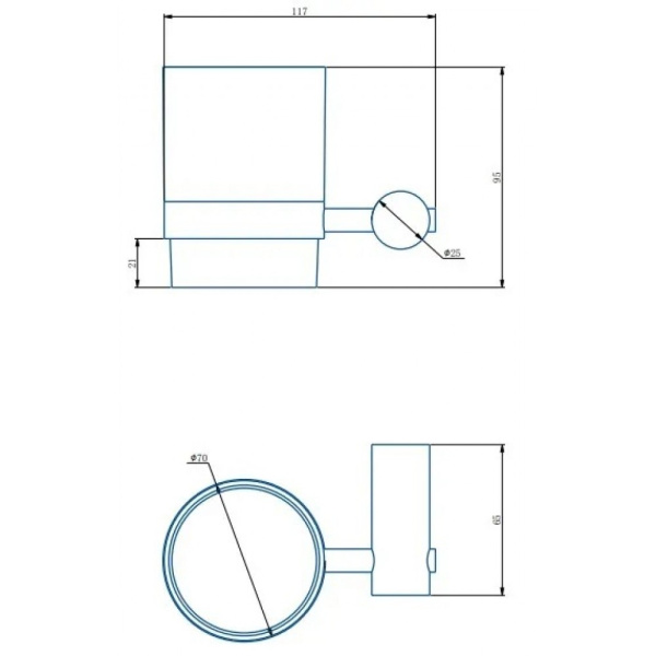Держатель для стакана Haiba HB8406-4 бронза