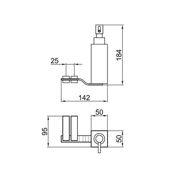 Дозатор для мыла Webert Wolo WO500201015 хром глянцевая
