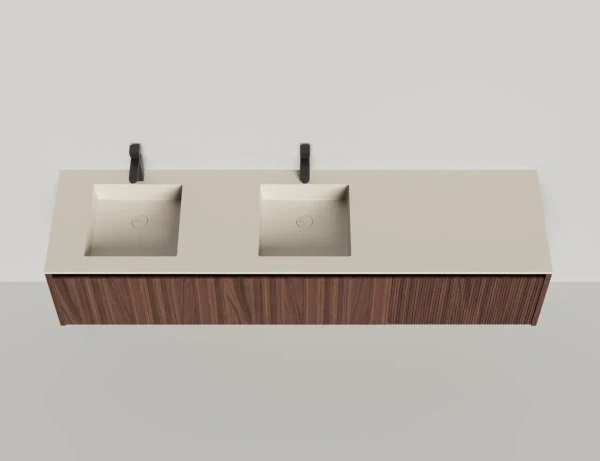 Тумба под встраиваемую раковину Salini Domino 200 см 27D220DIN окрашивание по RAL шпон