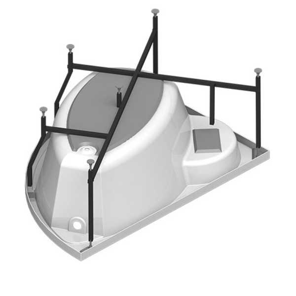 Ванна акриловая Radomir Алари 170x120 L 2-01-0-1-1-218 угловая c каркасом
