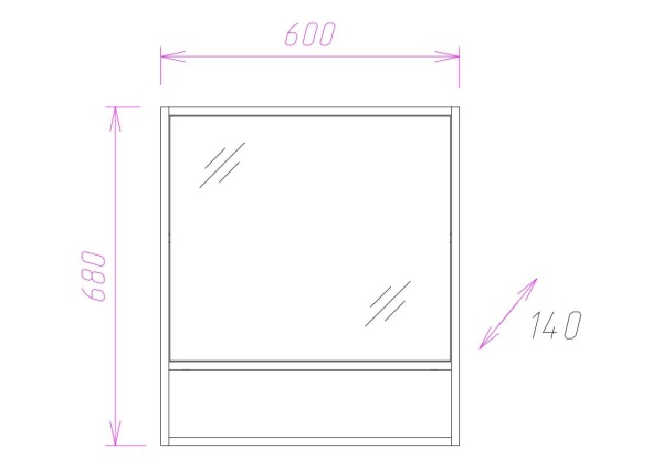Зеркальный шкаф Onika Натали 206061 60 см R ясень таормина