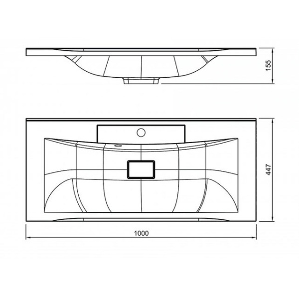 Мебельная раковина Caprigo ПРМ 1200 120 см белая