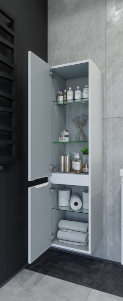 Пенал Caprigo Forte 36150L-SF027 35 см L белый