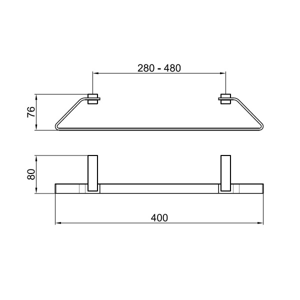 Полотенцедержатель Webert Wolo WO500501015 хром глянцевый