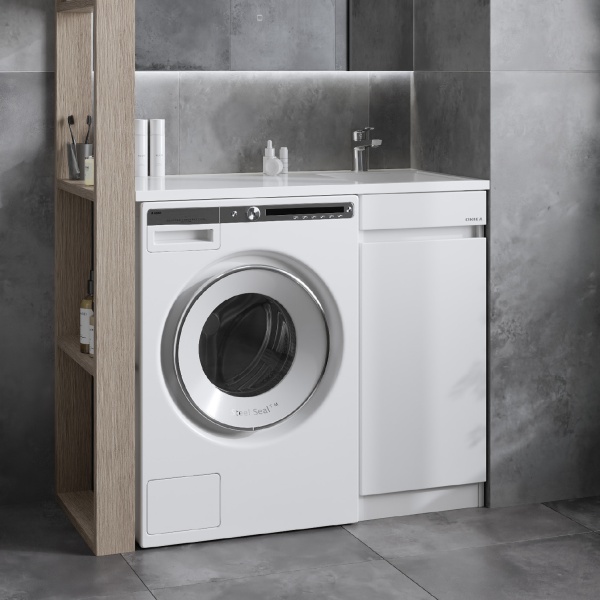 Тумба под стиральную машину Onika Милтон Нова 103803 40 см белая напольная (раковина Марсал 100)