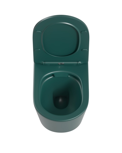 Унитаз подвесной Sapbox Lumara SB1124C1-MDG Rimless темно-зеленый матовый