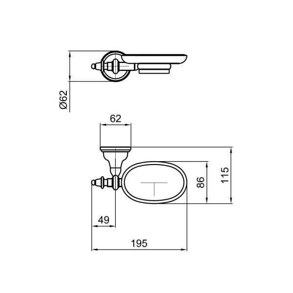 Мыльница Webert Armony AM500101065 бронза матовая