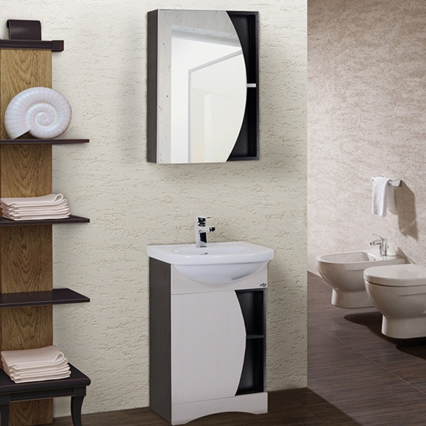 Зеркальный шкаф Onika Дуэт 205207 50 см венге луизиана