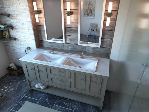 Мебельная раковина Madera Pulsus 4627173210379 140 см белая глянцевая