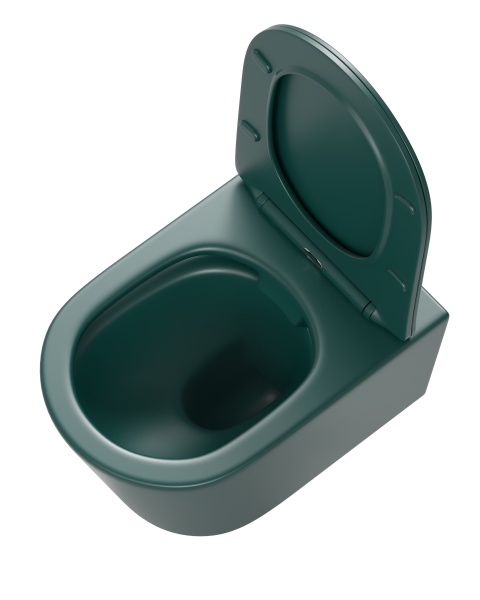 Унитаз подвесной Sapbox Lumara SB1124C1-MDG Rimless темно-зеленый матовый