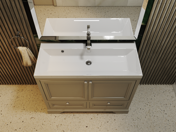 Мебельная раковина Madera Classica 4627173210164 60 см белая глянцевая