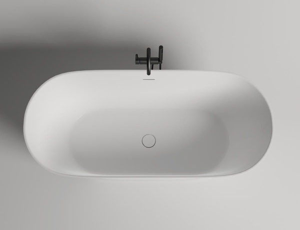 Ванна из литьевого камня Salini Mona 180x80 102911G глянцевая отдельно стоящая