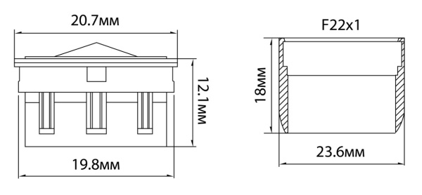 Аэратор Voda VARF2212L хром внутренняя резьба