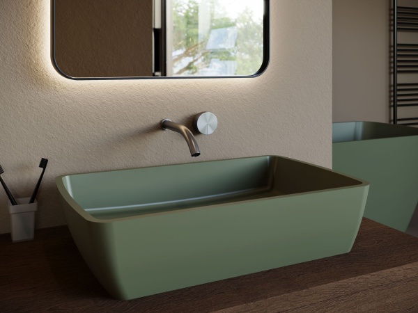 Накладная раковина Salini Gloria 1102212M 40 см белая матовая