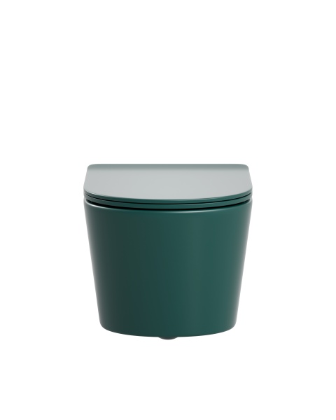 Унитаз подвесной Sapbox Lumara SB1124C1-MDG Rimless темно-зеленый матовый