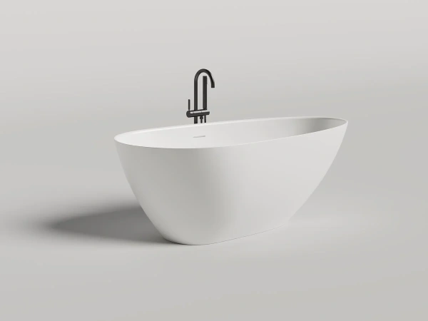 Ванна из литьевого камня Salini Paola 170x85 1015104G белая глянцевая отдельно стоящая