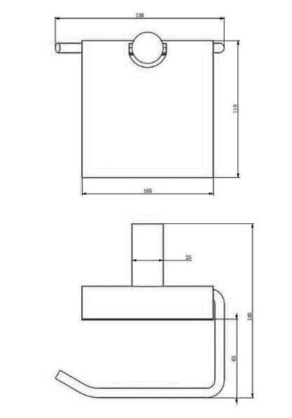Держатель для туалетной бумаги Haiba HB8403-4 бронза закрытый
