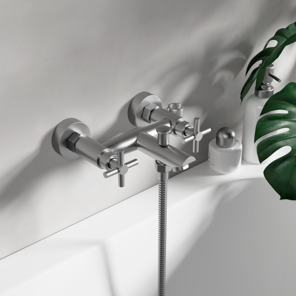 Смеситель для ванны и душа Esko Astana AA54 нержавеющая сталь