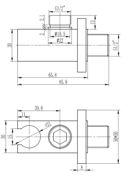 Держатель для душа Esko SH805Q хром