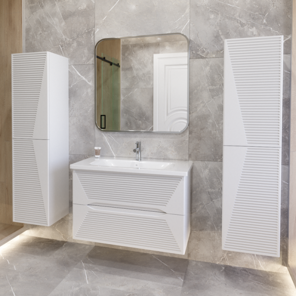 Тумба с раковиной Caprigo Modo Terza 35613-SF027 75 см белая