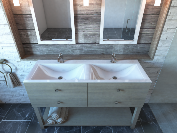 Мебельная раковина Madera Pulsus 4627173210379 140 см белая глянцевая