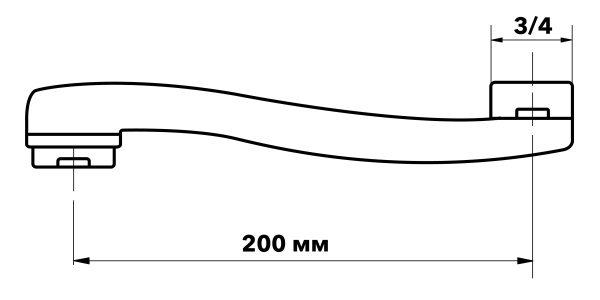 Излив для ванны Esko ESPW200L хром