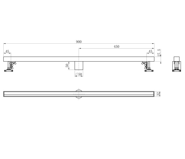 Душевой трап Wonzon & Woghand WW-65409M-BR никель брашированный