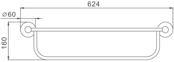 Полотенцедержатель Haiba HB8324 хром