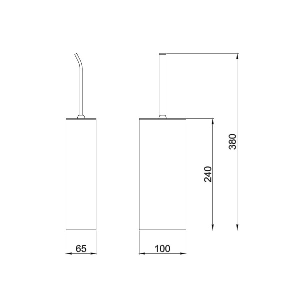 Туалетный ершик Webert Aria AI501302015 хром глянцевый