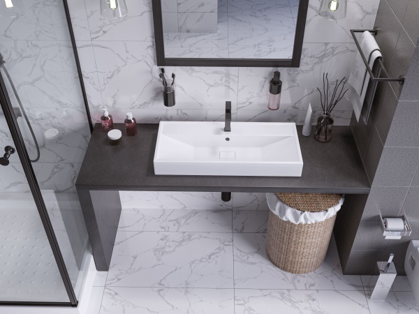 Накладная раковина Madera Malta 4627173210867 90 см белая глянцевая