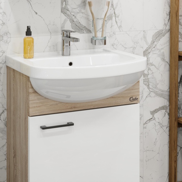 Тумба под раковину Onika Эко 105208 50 см белая (раковина Акватон 52)