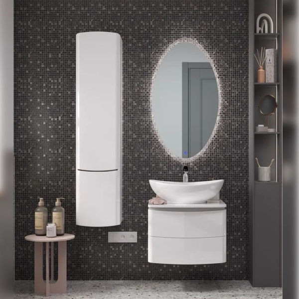 Пенал Velvex Luna pp.LUN.35 35 см белый подвесной
