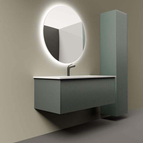 Пенал LaFenice Terra FNC-05-TER-G-30 30 см серый матовый